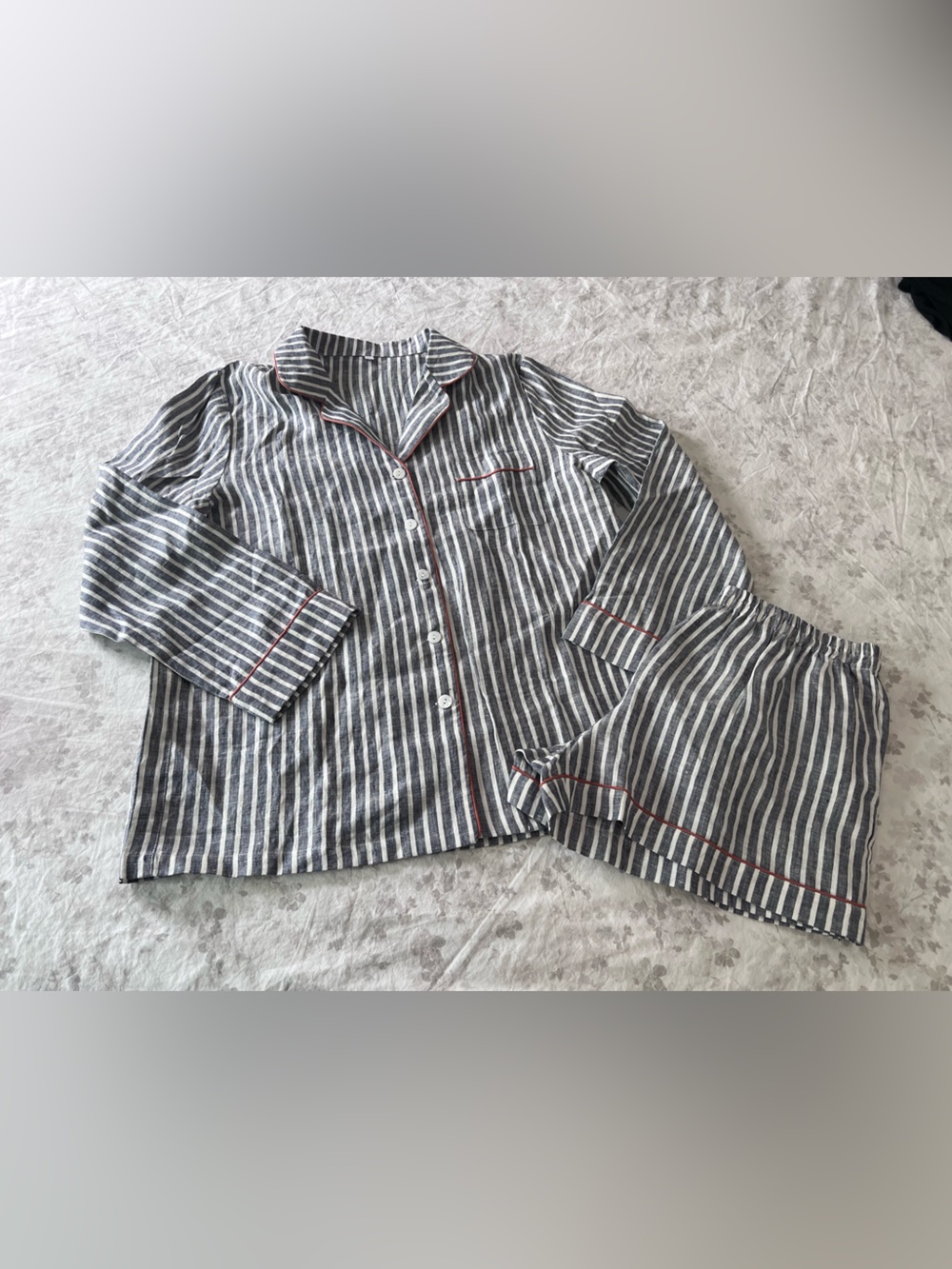Piglet in Bed striped pajama set